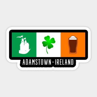 Adamstown Ireland, Gaelic - Irish Flag Sticker